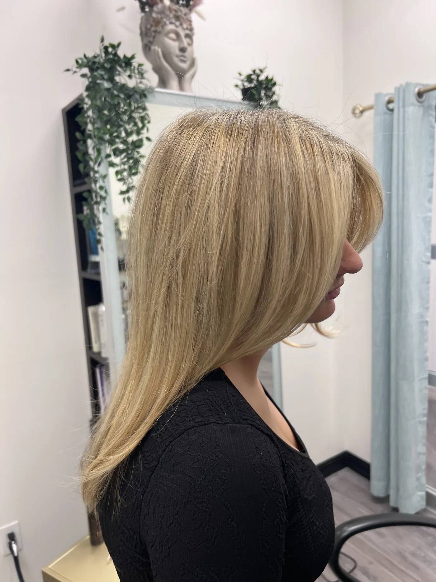 Face-framing blonde with soft layers at The Beauty of Zen, Worcester MA