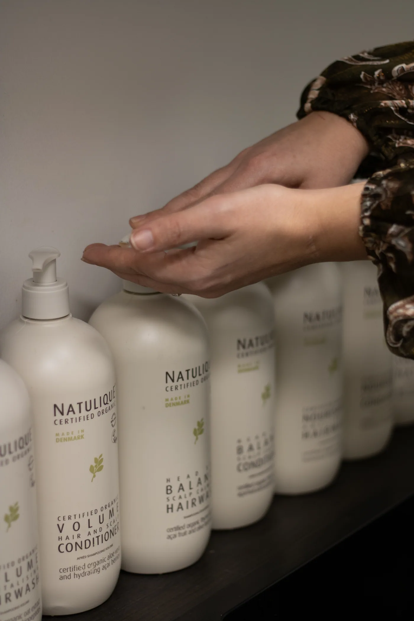 Natulique certified-organic color products on display at The Beauty of Zen, Worcester MA