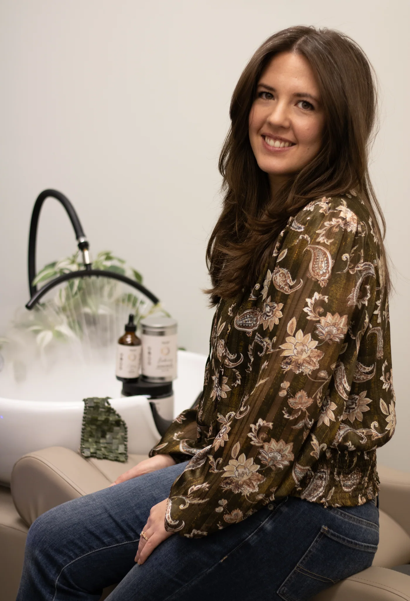 Shannon Ortiz performing a Scandinavian-inspired head spa treatment at The Beauty of Zen in Worcester, MA
