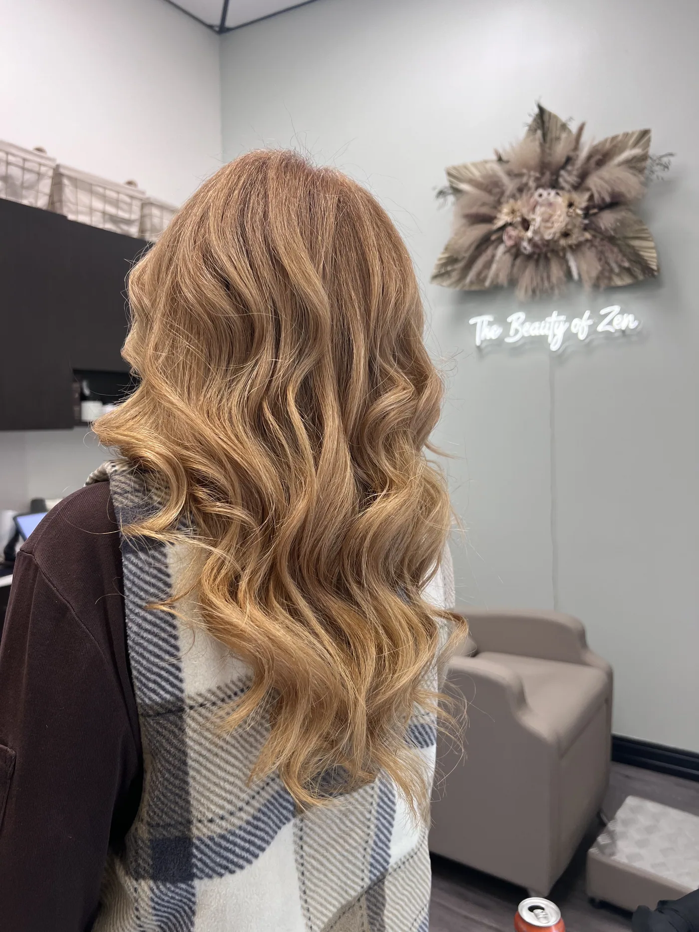 Strawberry blonde waves at The Beauty of Zen, Worcester MA
